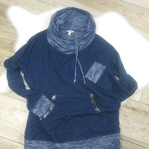 Blue Juicy Couture cowl neck sweater long-Preowned